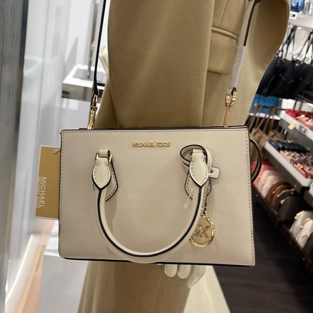 Michael Kors Sheila Small Center Zip Satchel Shoulder Crossbody Bag Non Leather - Picture 5 of 16